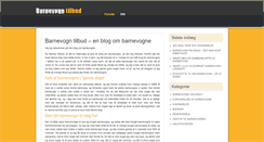 Desktop Screenshot of barnevogn-tilbud.dk